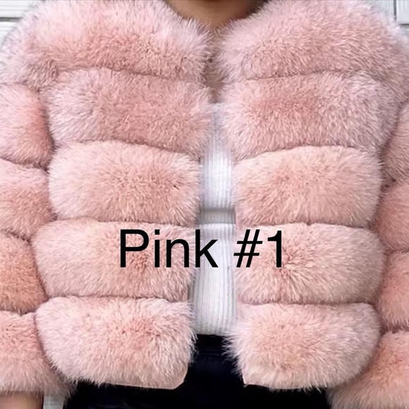 None Jackets & Blazers - Luxurious pink real Fur Jacket (4 shades )